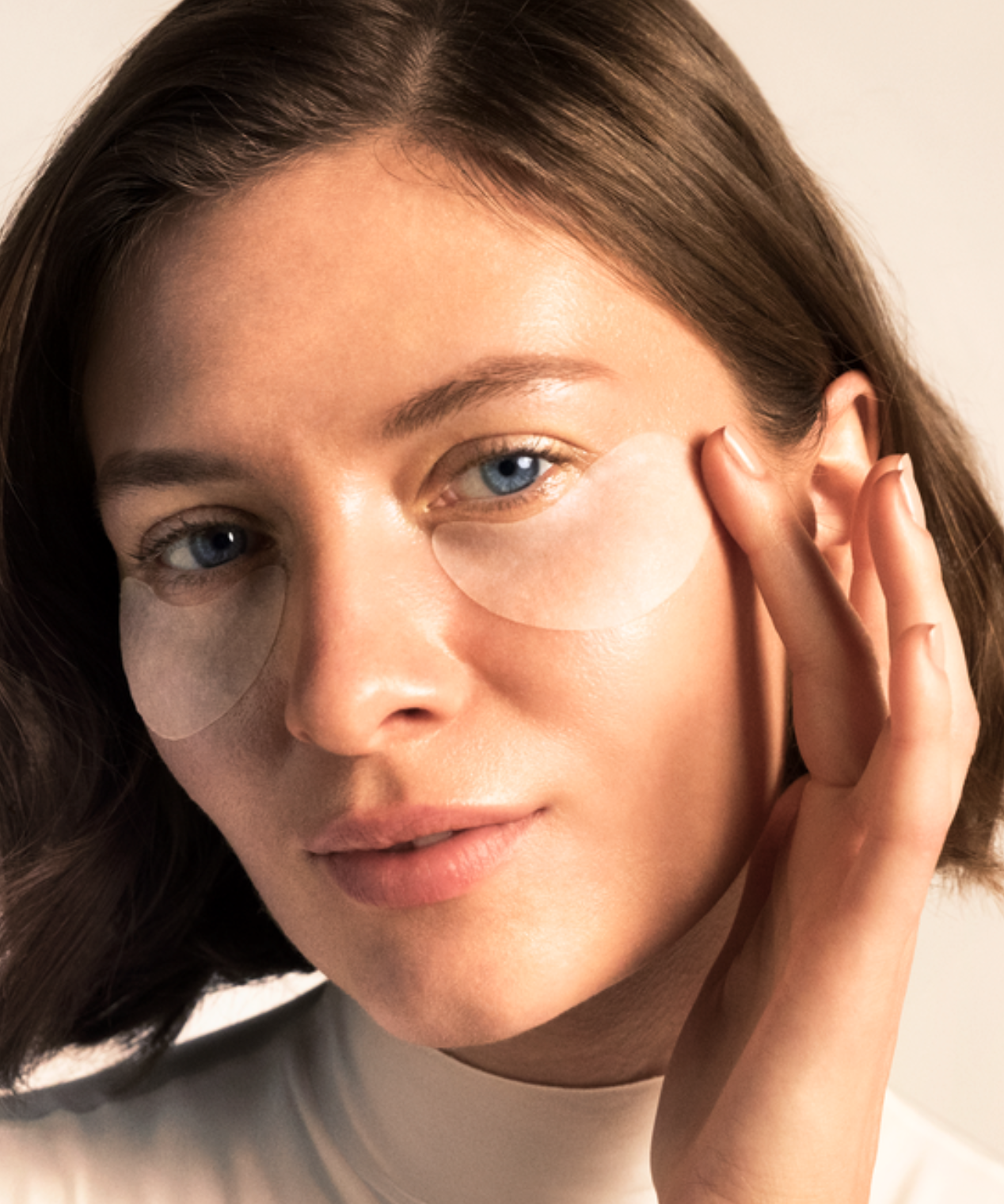 lavera Skin Longevity Eye Patches during application