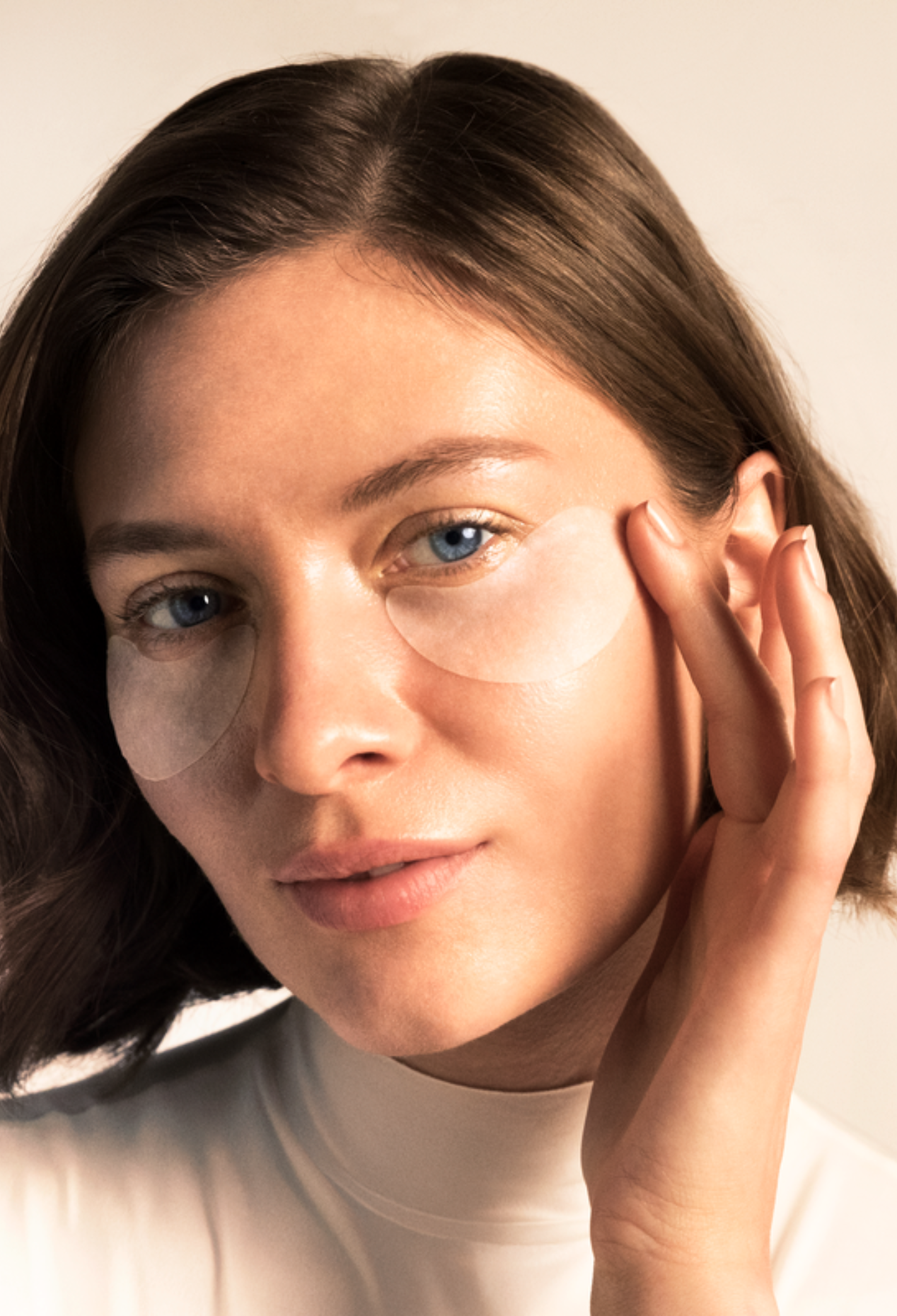lavera Skin Longevity Eye Patches during application