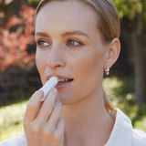 lavera basis sensitive Lip Balm during application