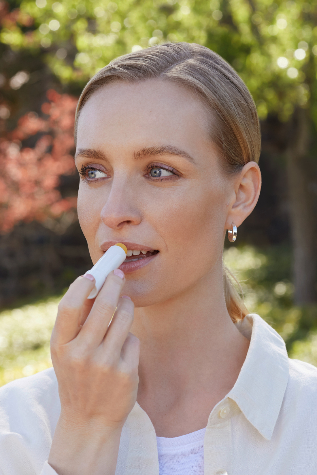 lavera basis sensitive Lip Balm during application