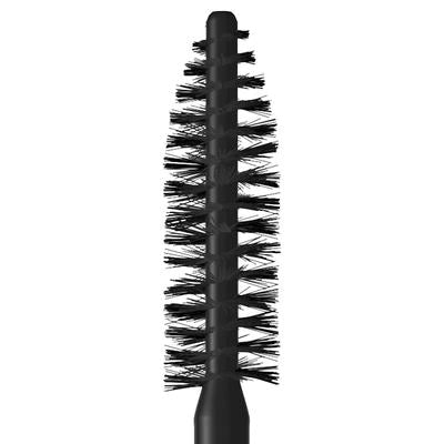 Schwarze Volume Mascarabürste auf weißem Hintergrund